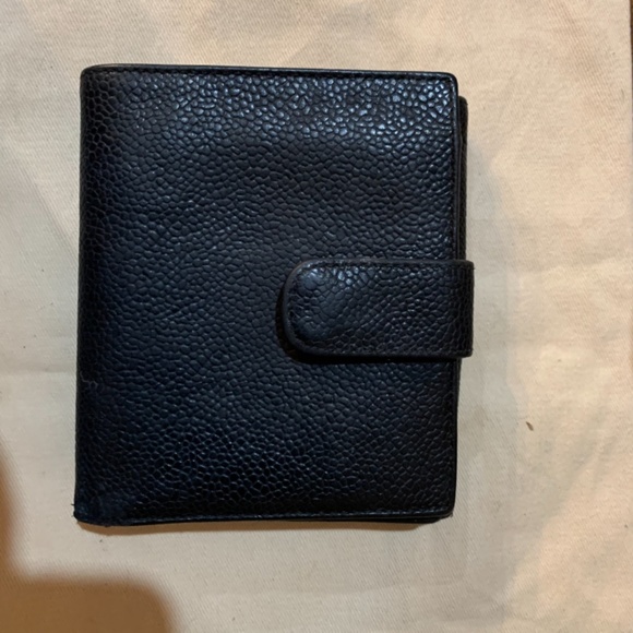 Chanel Black Caviar leather short wallet vintage - Picture 8 of 10